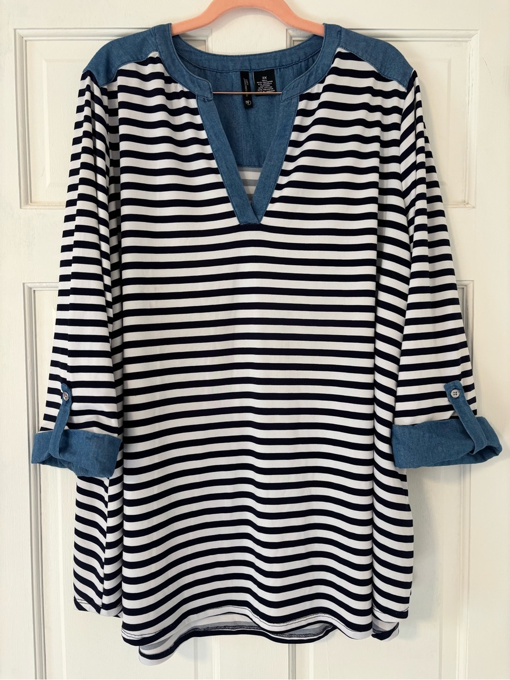 New Directions 3X Long Sleeve V-Neck Women’s Top